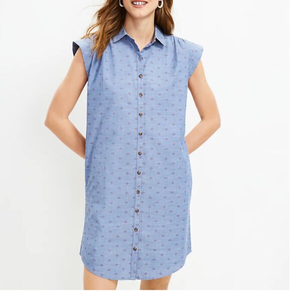 Loft Clip Dolman Pocket Shirtdress SP - Picture 1 of 7